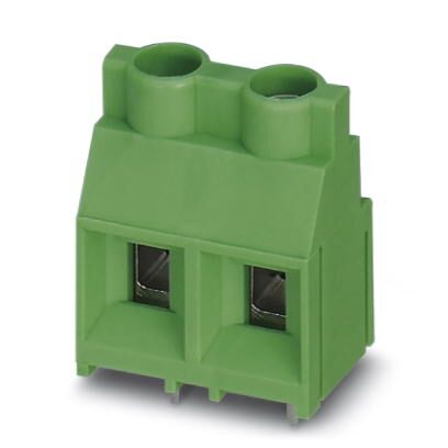 Phoenix Contact PCB Terminal Block; MKDS 5/ 2-9.5; 2 Positions; 32A; 1000V; #24 - 10; Screw w/ Tension Sleeve Connection; Green